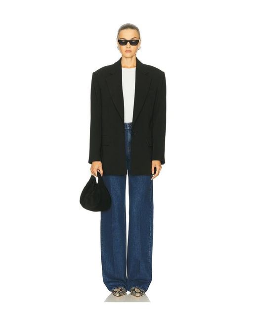 GRLFRND Blue Rey Mid Rise Trouser