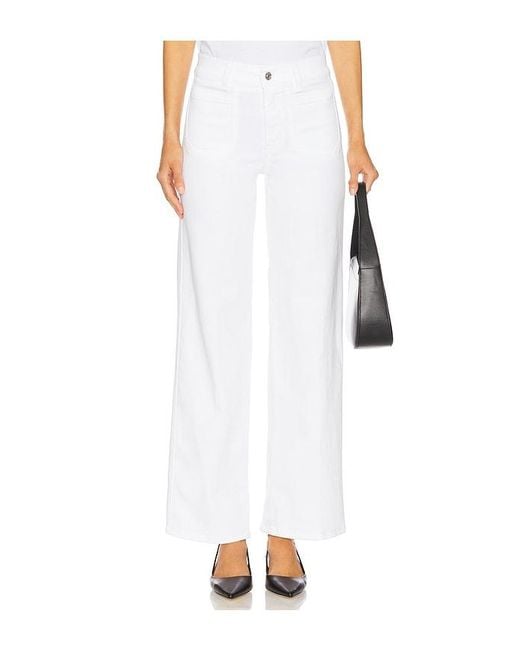 FRAME White Le Slim Palazzo Modernist Pocket Jeans