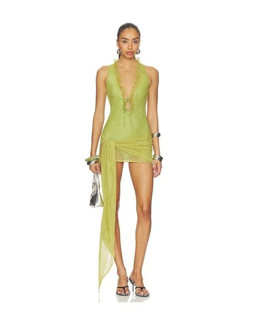 superdown Yellow Crimson Mini Dress