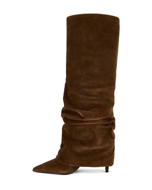 SCHUTZ SHOES Brown Mikki Up Cloak Boot
