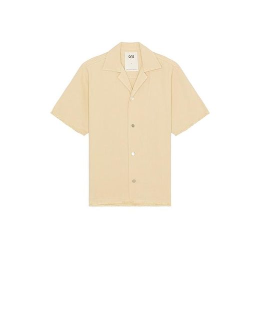 Oas White Bodega Canvas Camp Shirt for men
