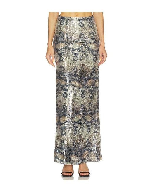 Le Superbe Gray Maxi Slip Skirt