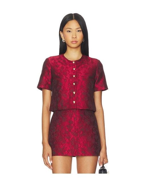 Amanda Uprichard Red X Revolve Braswell Top