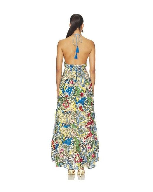Alice + Olivia White Adalyn Halter Maxi Dress