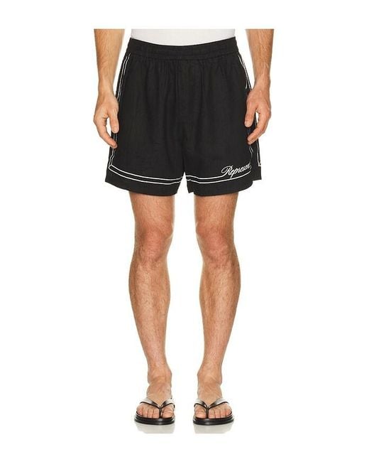 Represent Black Border Short for men