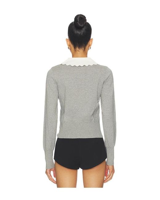 ROAME. Gray Gracie Knit Top