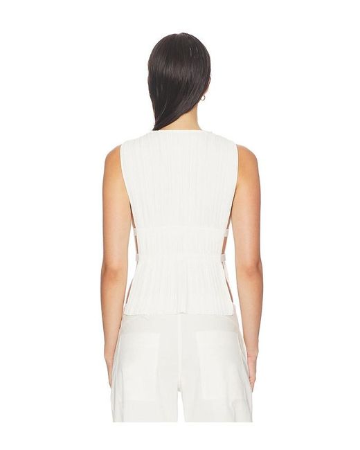 HAELO White Pleated Panel Top
