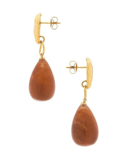 petit moments White Amber Drop Earrings