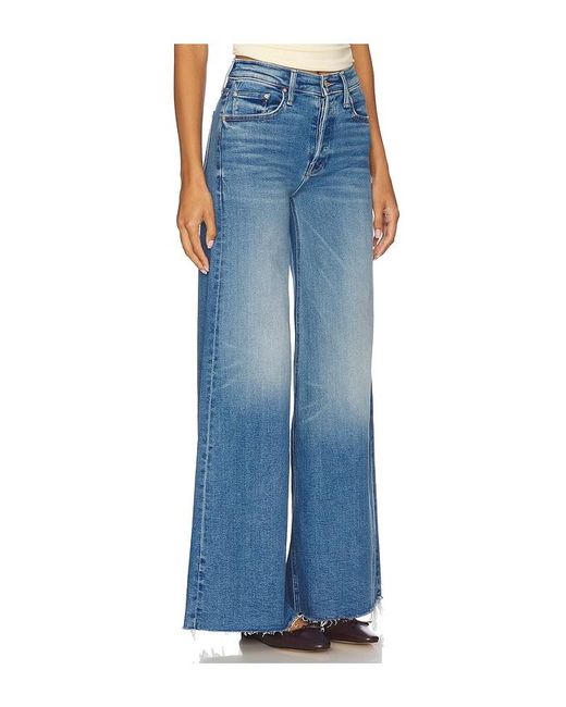 Mother Blue The Tomcat Swisher Sneak Fray Jeans