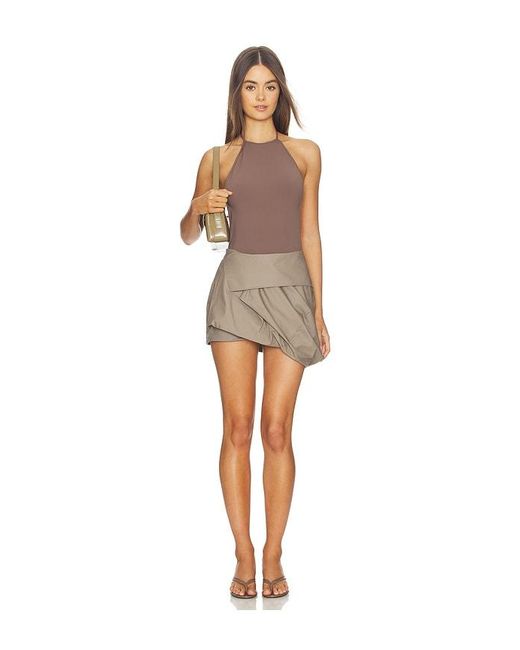 Entire studios Gray Structured Mini Skirt