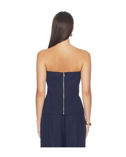 Generation Love Blue Quinn Linen Bustier