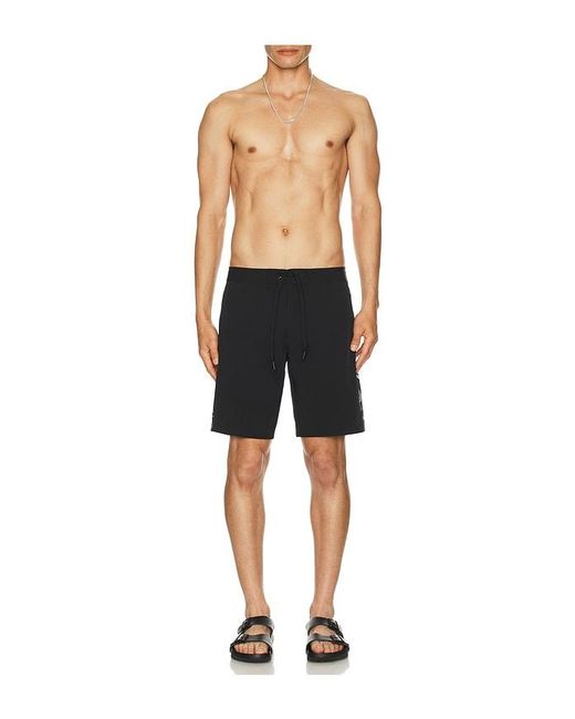 Rivvia Projects Black Disclosure Floral Pursuit 19 Swim Trunk for men