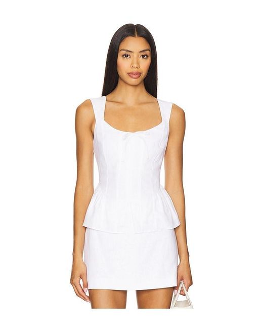 Elodie the Label Gaia リネントップ White