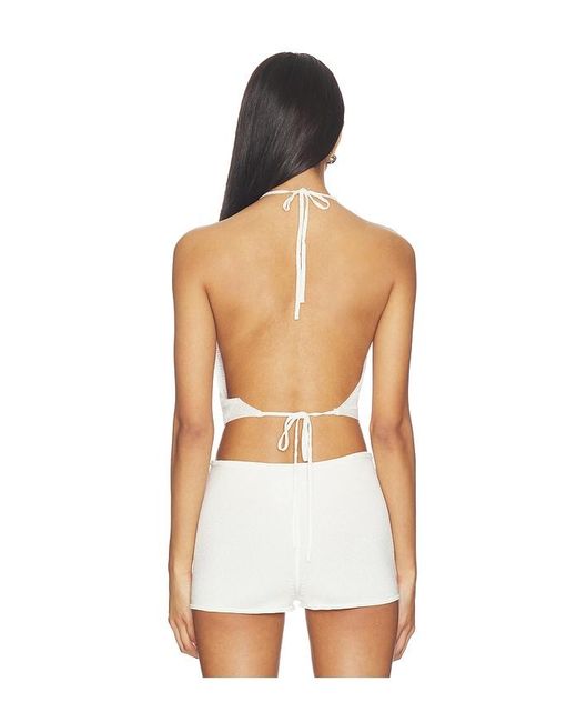 superdown White Rubie Cowl Neck Top