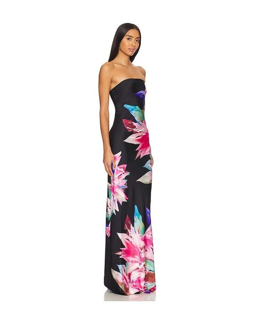 Rococo Sand Red Strapless Maxi Dress