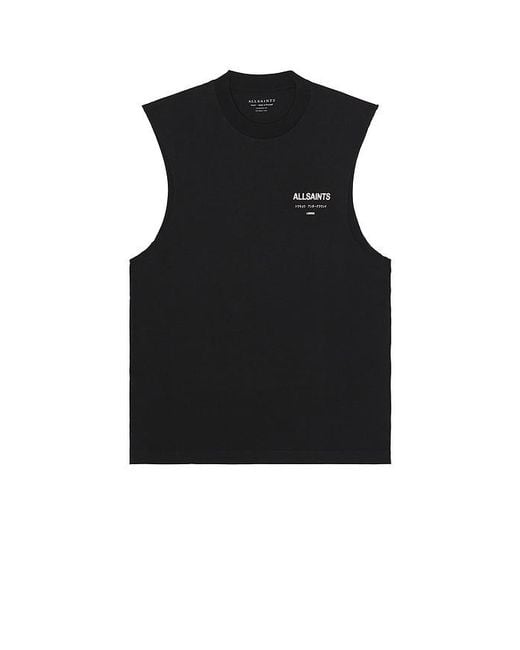 AllSaints Black Underground Sl Crew for men