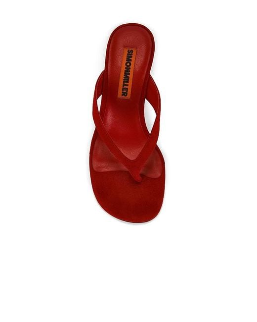 Simon Miller Red Suede Beep Thong