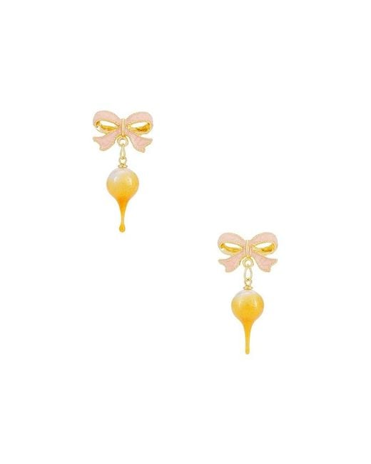 OTTOLINGER Metallic Bow Pearl Earring