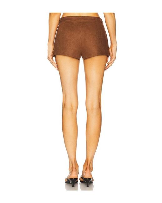 Lovers + Friends Orange Brixton Linen Short