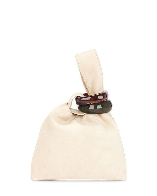 Veronica Beard Natural Suede Swing Bag