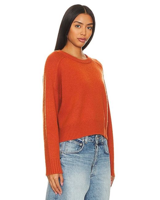 Autumn Cashmere Red Cropped Boxy Sweater