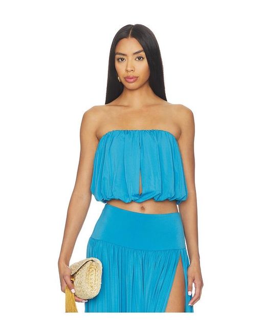 Lovers + Friends Blue Justine Top