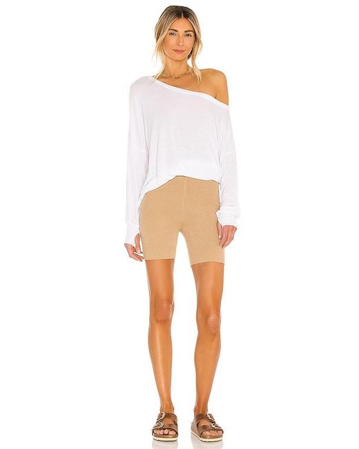 Michael Lauren White Kristopher Open Shoulder Top