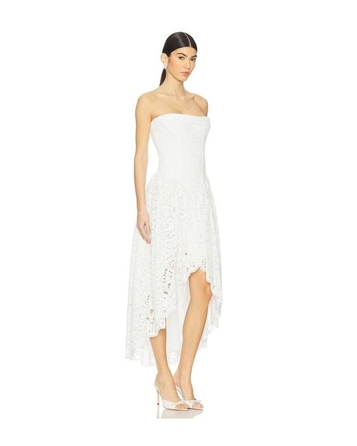 Bardot White Felicidad Strapless Lace Dress