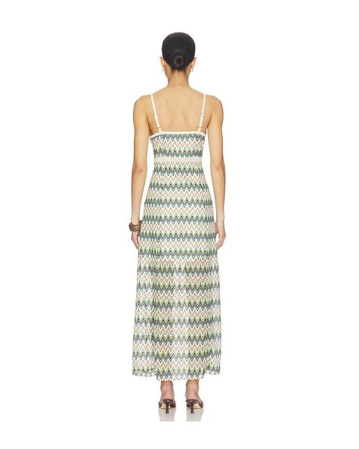 Central Park West White Celine Crochet Maxi Dress