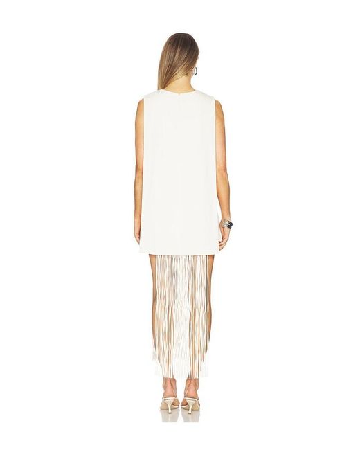 Alexis White Mackenzie Dress With Removable Fringe