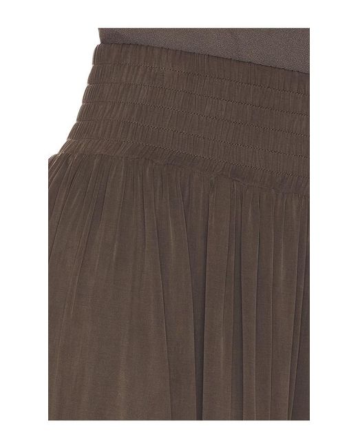 Balmain Brown Draped Jersey Cupro Loose Pant