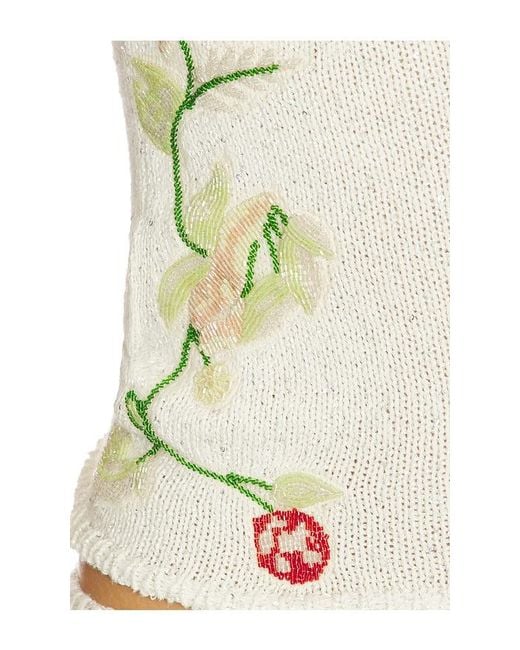 Asta Resort White Carolina Embroidered Camisole