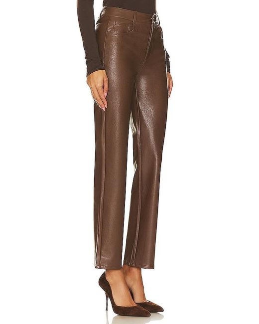 PAIGE Brown Stella Faux Leather Straight