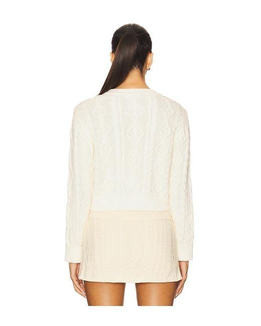 Frankie's Bikinis Natural Marley Cable Knit Cardigan