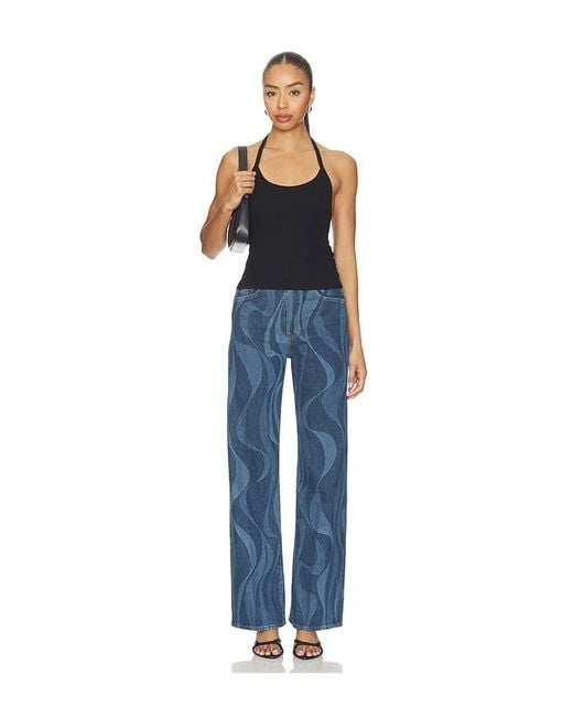 Mother Blue The Lasso Sneak Jeans