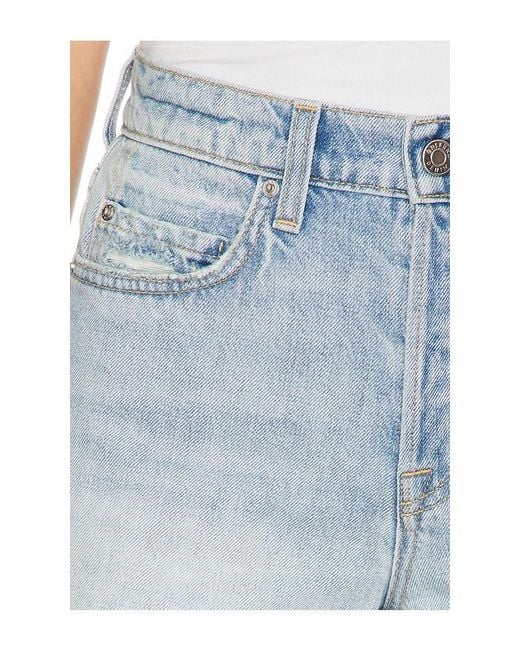 GRLFRND Blue Ava Mid Rise Relaxed Short