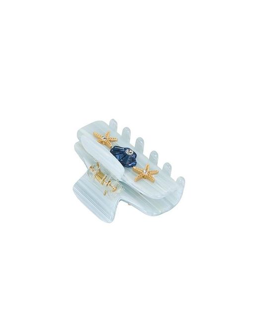 Lele Sadoughi Blue Mini Sea Shell Claw Clip
