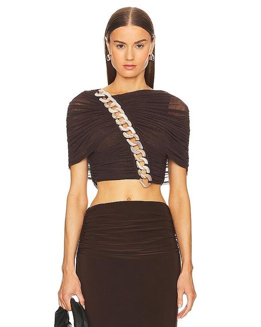 L'academie Black By Marianna Fria Cropped Top