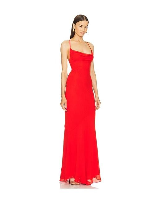 Michael Costello Red X Revolve Chloe Gown