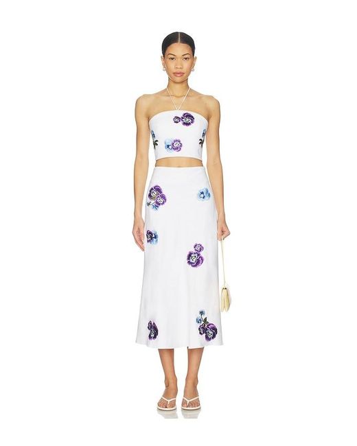Rosewater House White Pansy Bustier