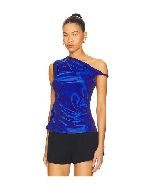 Amanda Uprichard Blue Modesto Top