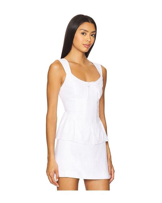 Elodie the Label Gaia リネントップ White