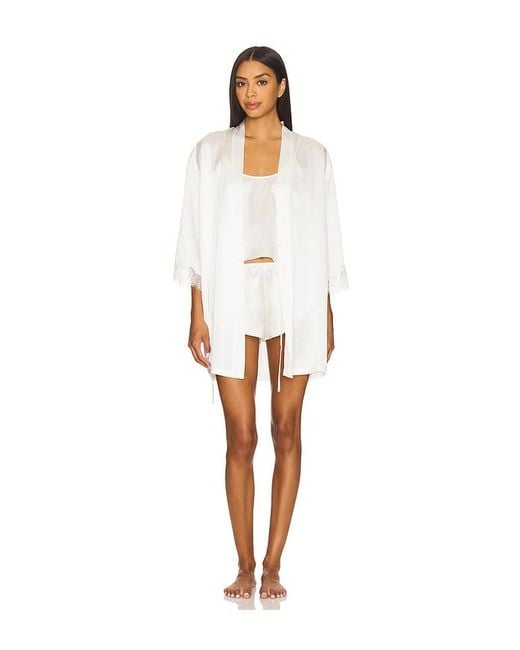 Journelle White Charlotte Short Robe