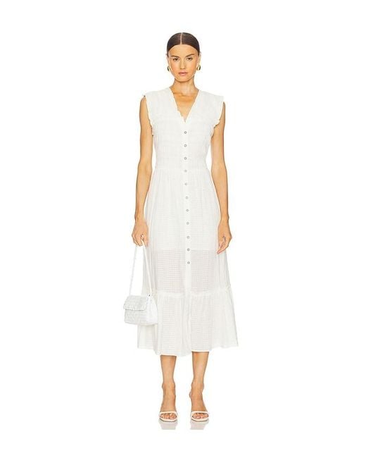 Free People White Desert Dazed Midi Dress