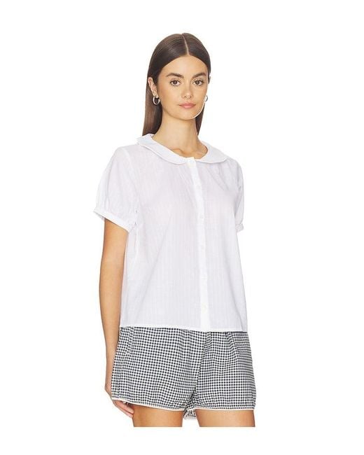 RAT BOI White Puff Sleeve Button Down