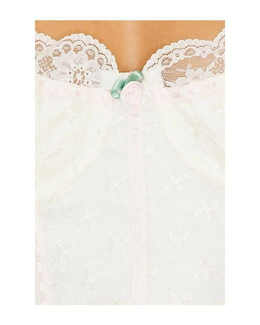 MAJORELLE White Ceila Bustier Top