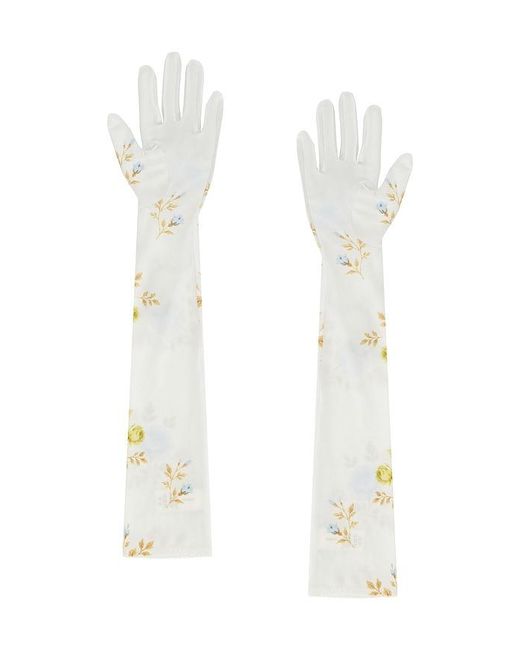 Anna October White Edda Long Gloves