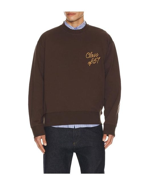 President's Brown Class 57 Crew Sweatshirt for men