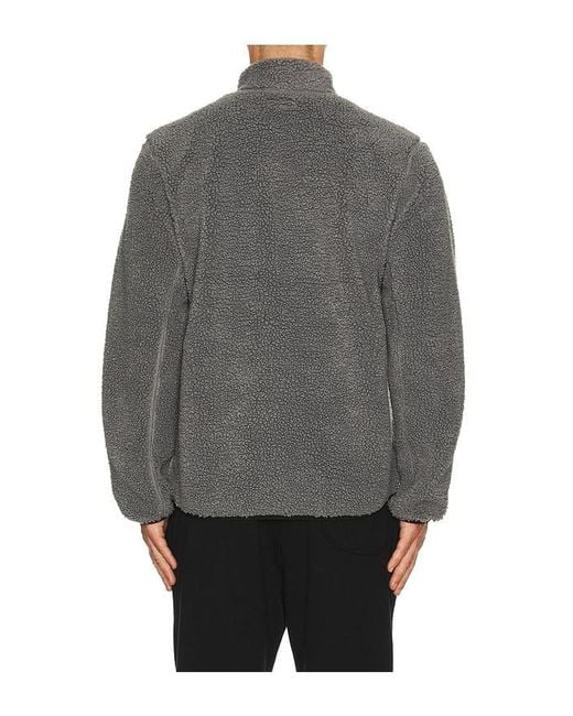 Beyond Yoga Gray Boucle Fleece Zip Jacket for men