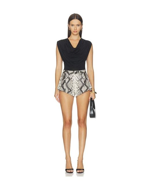 LAPOINTE Blue Faux Stretch Mini Short
